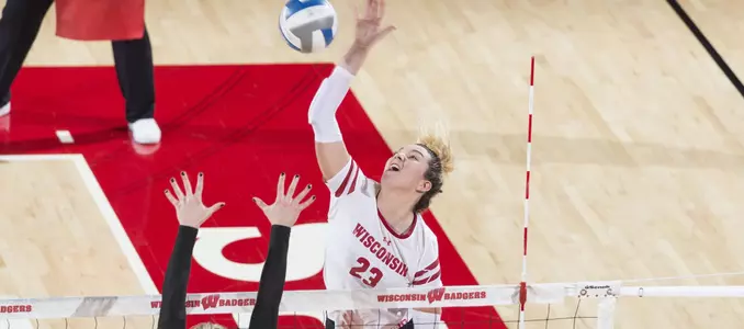 Molly Haggerty goes up for a kill