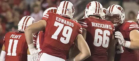 David Edwards Football 2016 huddle