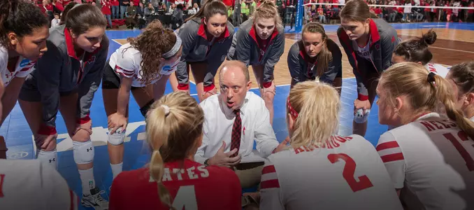 Volleyball Huddle vs. Stanford