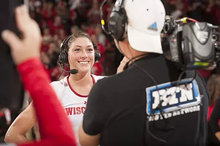 Volleyball vs. Penn State 2016 Lauren Carlini BTN interview
