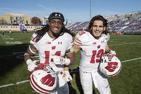 Football vs. Northwestern 2016 D'Cota Dixon and Leo Musso