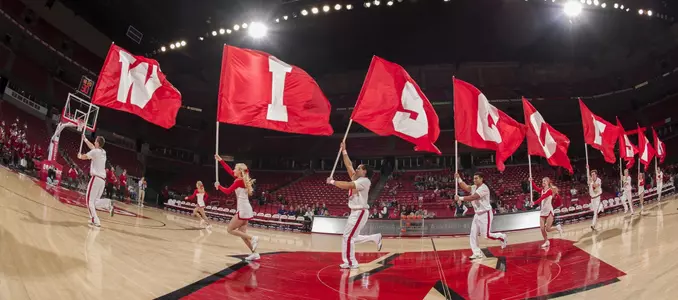 Wisconsin flags at the Kohl Center