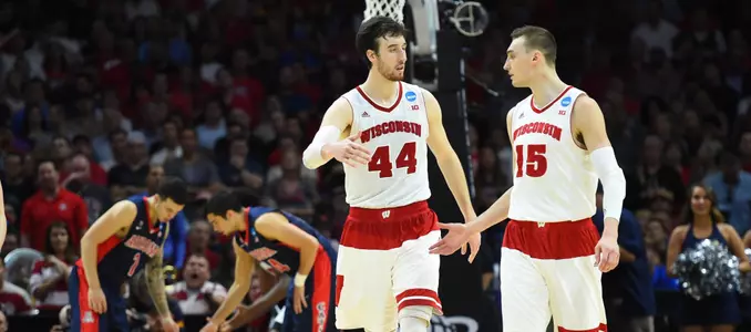 Frank Kaminsky and Sam Dekker vs. Arizona in the 2015 Elite Eight,