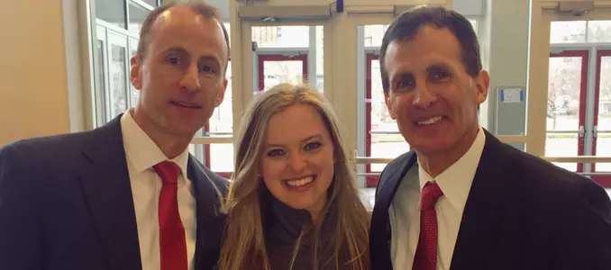 Baylee Wellhausen with her uncles Tony and Don Granato