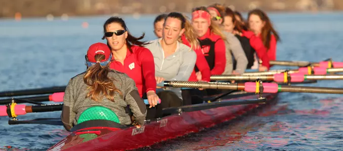Varsity eight at practice