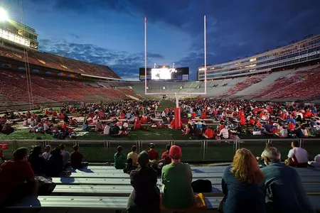 Movie night at Camp Randall Stadium