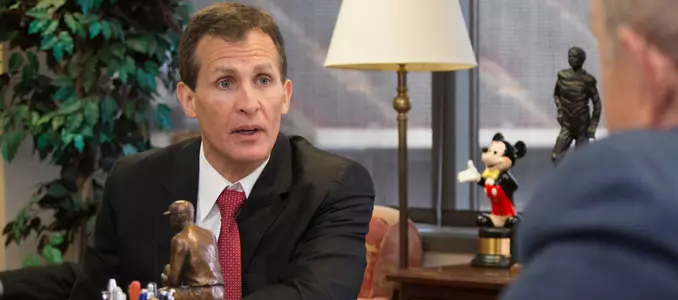 Tony Granato in Barry Alvarez office