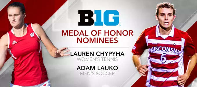 Big Ten Medal of Honor nominees Lauren Chypyha and Adam Lauko interior