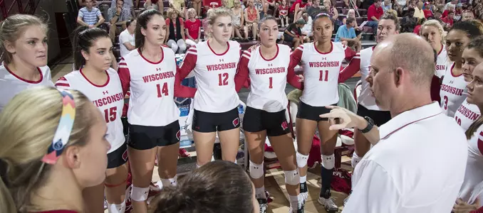 Head coach Kelly Sheffield talks to his team during a time out.