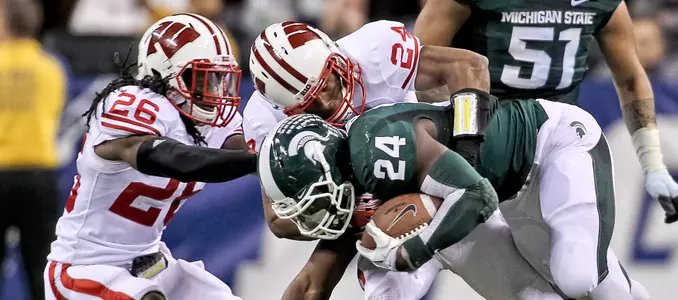 Antonio Fenelus and Shelton Johnson vs. Michigan State - 2011 Big Ten Championship Game