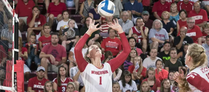 Lauren Carlini sets the ball