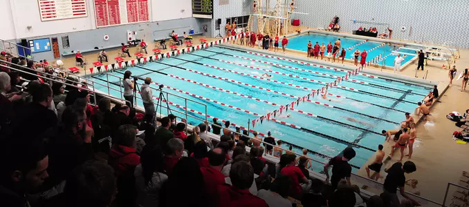 Natatorium for a swim meet