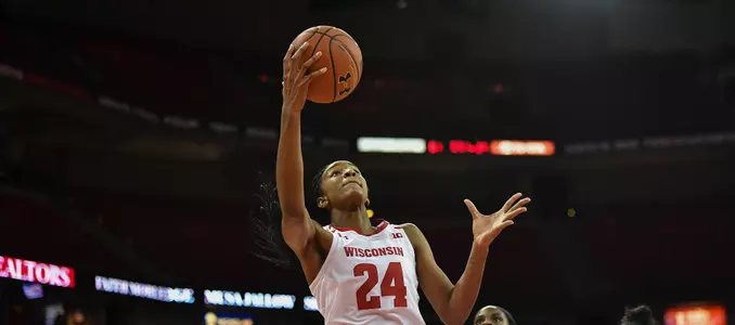 Malayna Johnson goes for a layup