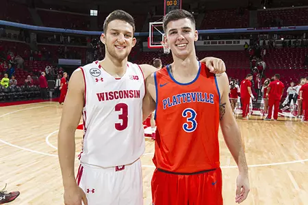 Men's basketball vs. UW-Platteville 2016 Zak Showalter Jake Showalter