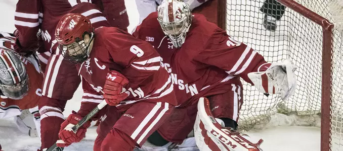 Men's hockey vs. Ohio State 2017 Jack Berry Luke Kunin Madison Square Garden