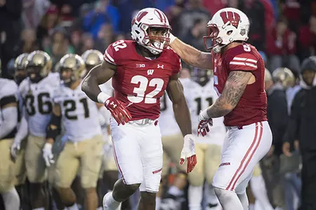 Photo of Leon Jacobs, Garret Dooley football vs. Purdue 2017