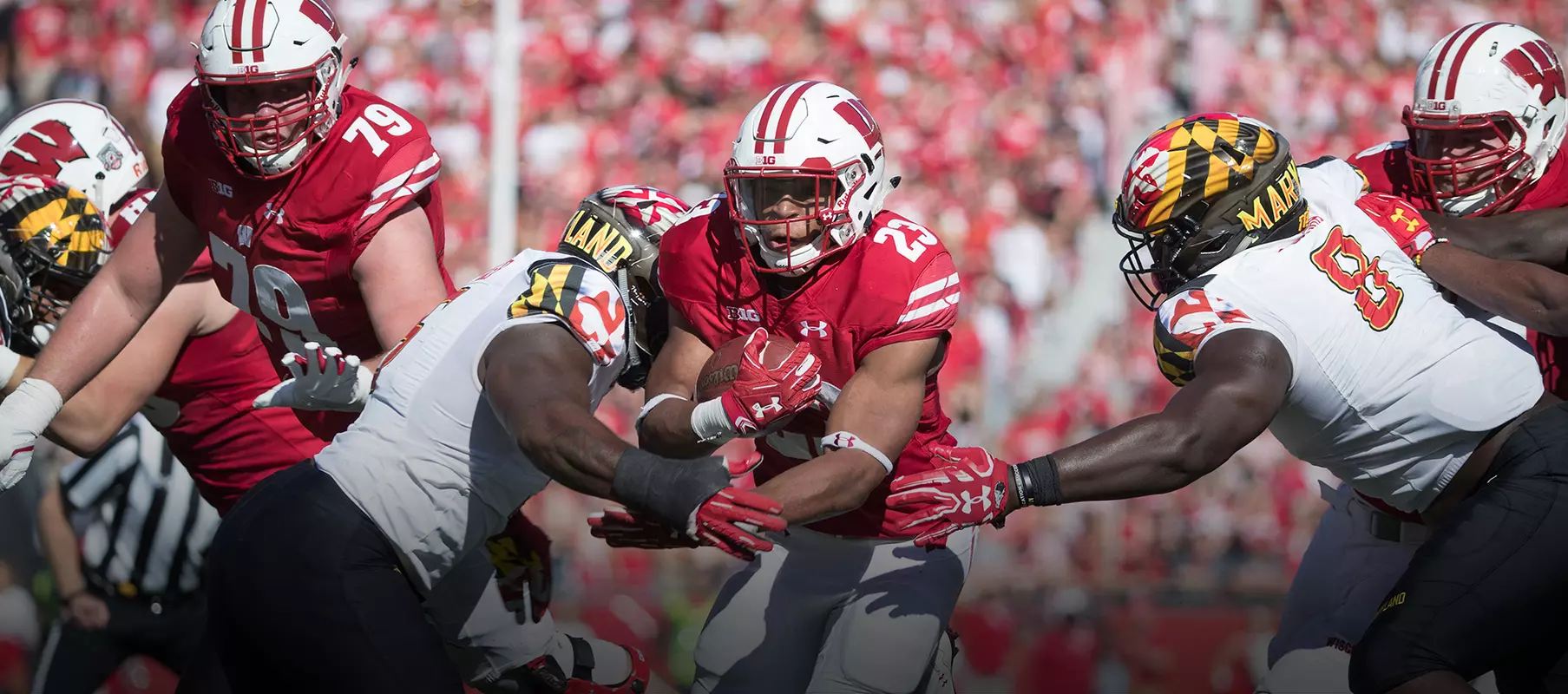 Photo of Jonathan Taylor football vs. Maryland 2017