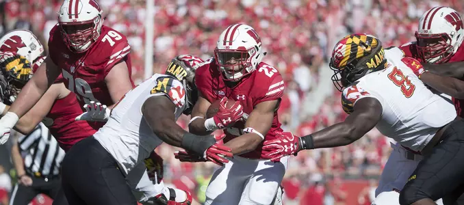 Photo of Jonathan Taylor football vs. Maryland 2017