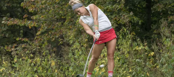 Aya Johnson hits a tee shot during the 2017 East-West Match Play Challenge at University Ridge Golf Course (Madison, Wis.)