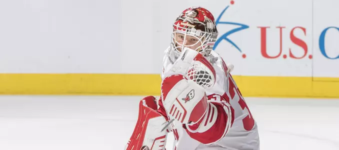 Photo of Kyle Hayton men's hockey vs. Ohio State 2017