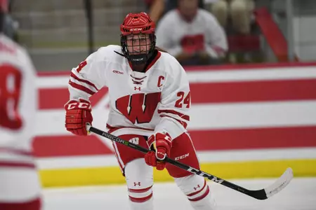 Claudia Kepler smiling during game against BSU