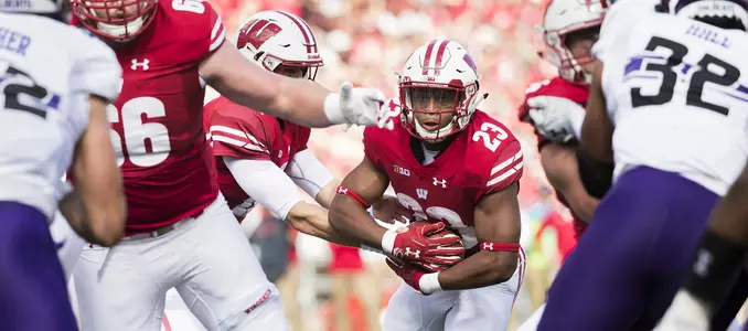 Photo of Jonathan Taylor football vs. Northwestern 2017