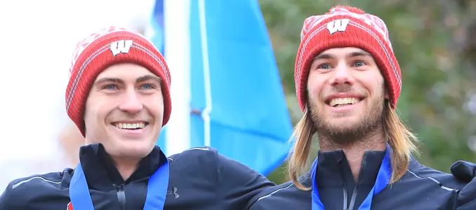 Ollie Hoare and Joe Hardy at the 2017 Big Ten Championships