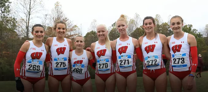 Women's cross country team after the Big Ten championships