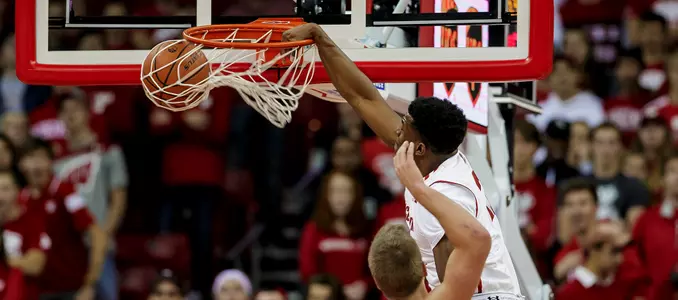 Khalil Iverson hammers home a dunk vs. Yale