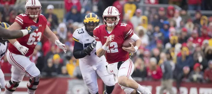 Photo of Alex Hornibrook football vs. Michigan 2017