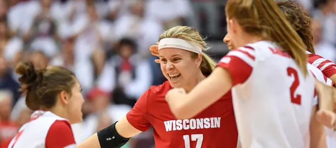 Tiffany Clark celebrates a UW point