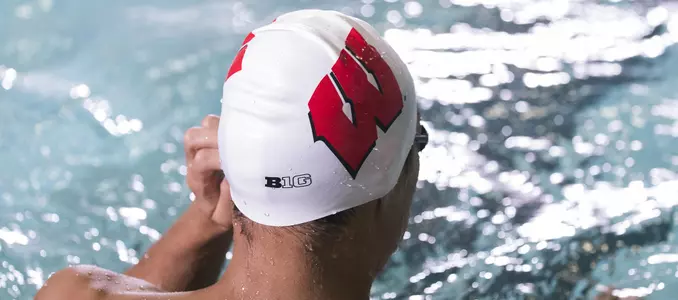 Swimmer at the Red-White Intrasquad scrimmage, 2017