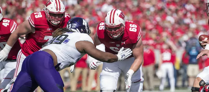 Photo of Beau Benzschawel football vs. Northwestern 2017