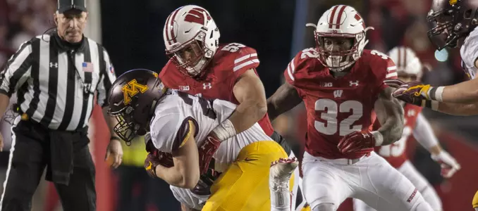 Photo of T.J. Edwards, Leon Jacobs football vs. Minnesota 2016