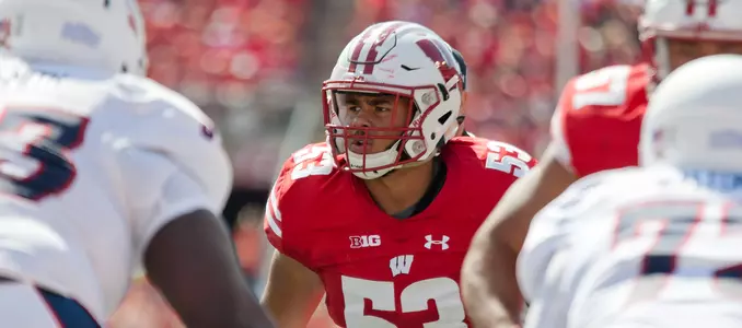 Photo of T.J. Edwards football vs. Florida Atlantic 2017