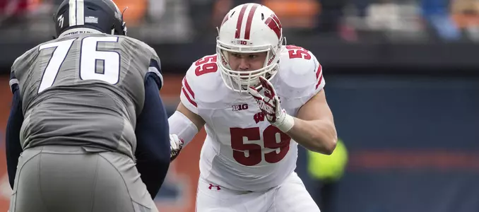 Photo of Tyler Johnson football vs. Illinois 2017