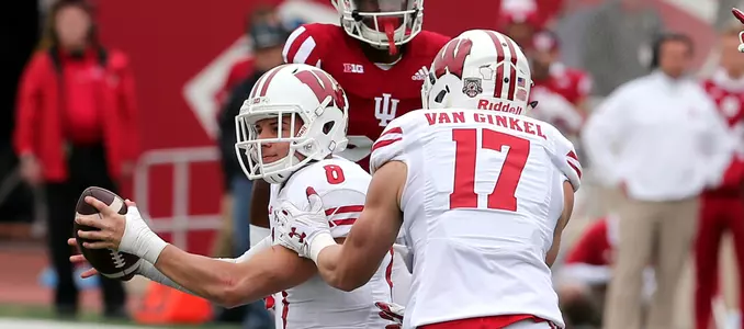 Photo of Joe Ferguson Andrew Van Ginkel football vs. Indiana 2017