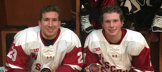 Photo of Jason Dhooge, Sean Dhooge men's hockey 2017