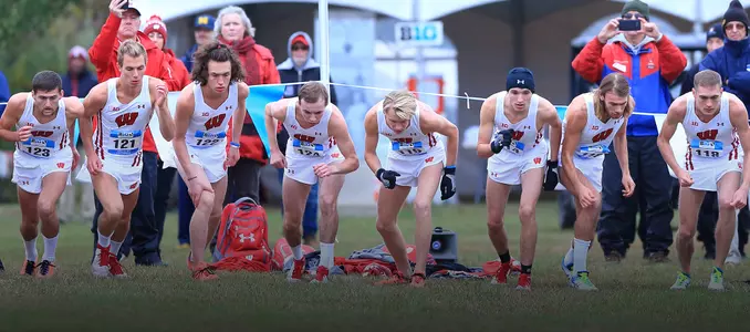 Men's cross country at the start of the 2017 Big Ten Championships