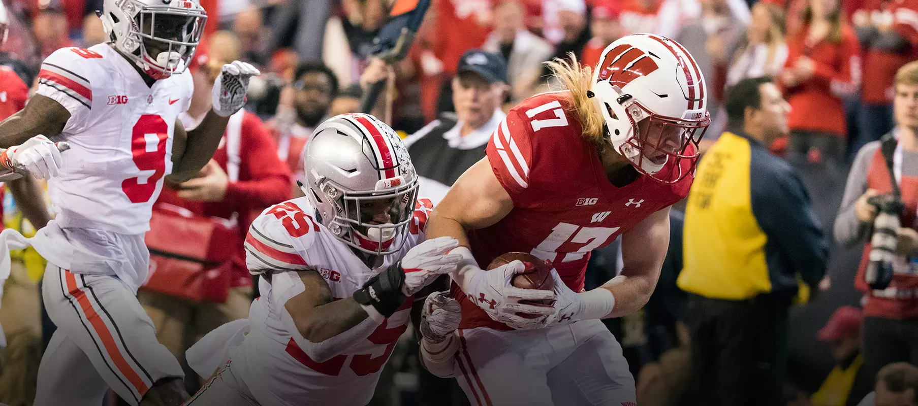 Photo of Andrew Van Ginkel football vs. Ohio State 2017 Big Ten Championship Game