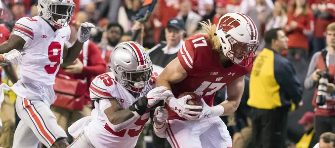 Photo of Andrew Van Ginkel football vs. Ohio State 2017 Big Ten Championship Game