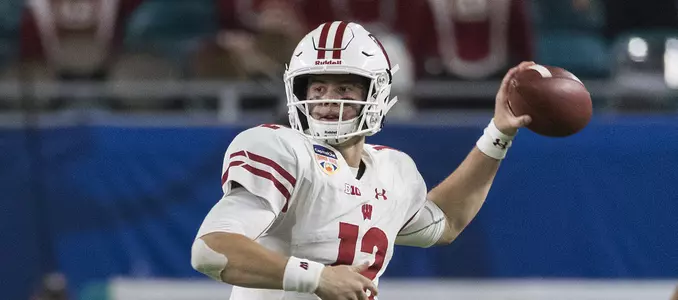Photo of Alex Hornibrook football vs. Miami 2017 Orange Bowl