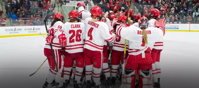Women's hockey celebration