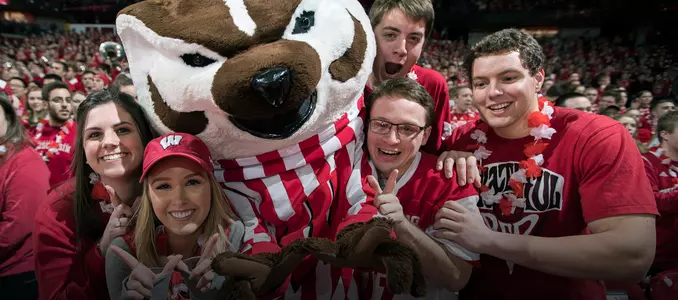 Men's basketball vs. Northwestern 2017 Bucky Badger and Grateful Red Fans