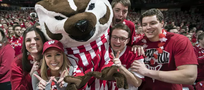 Men's basketball vs. Northwestern 2017 Bucky Badger and Grateful Red Fans