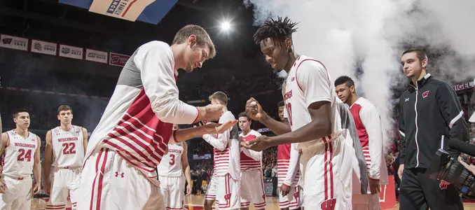 Men's basketball vs. Michigan 2017 introductions Nigel Hayes Aaron Moesch