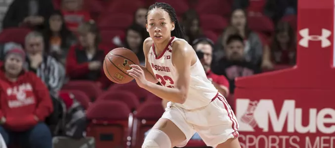 Cayla Morris brings the ball up the court