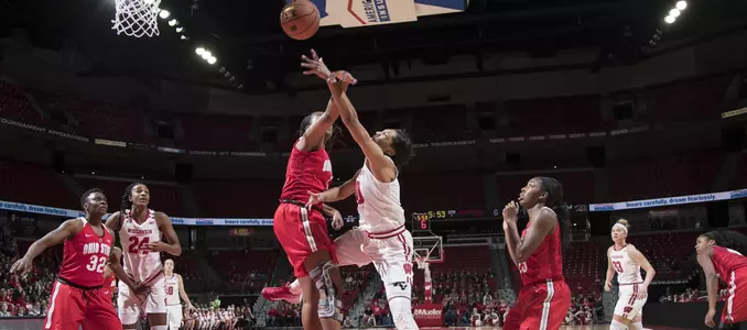 Avyanna Young drives to the basket