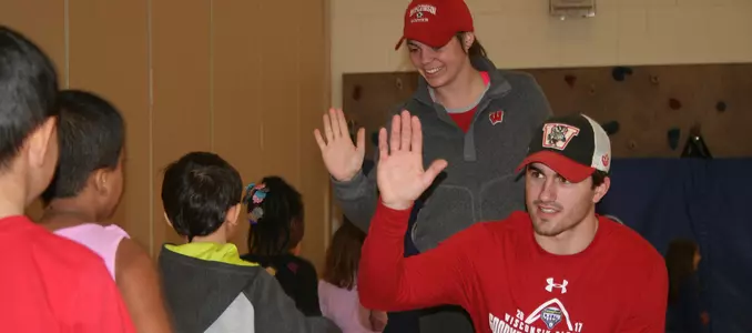 Badgers Give Back 2017 Good Behavior Recognition Andrew Endicott, Kylie Schwarz