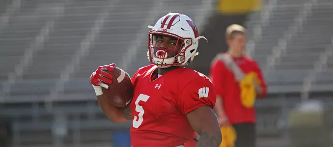 Football 2017 spring practice Chris James